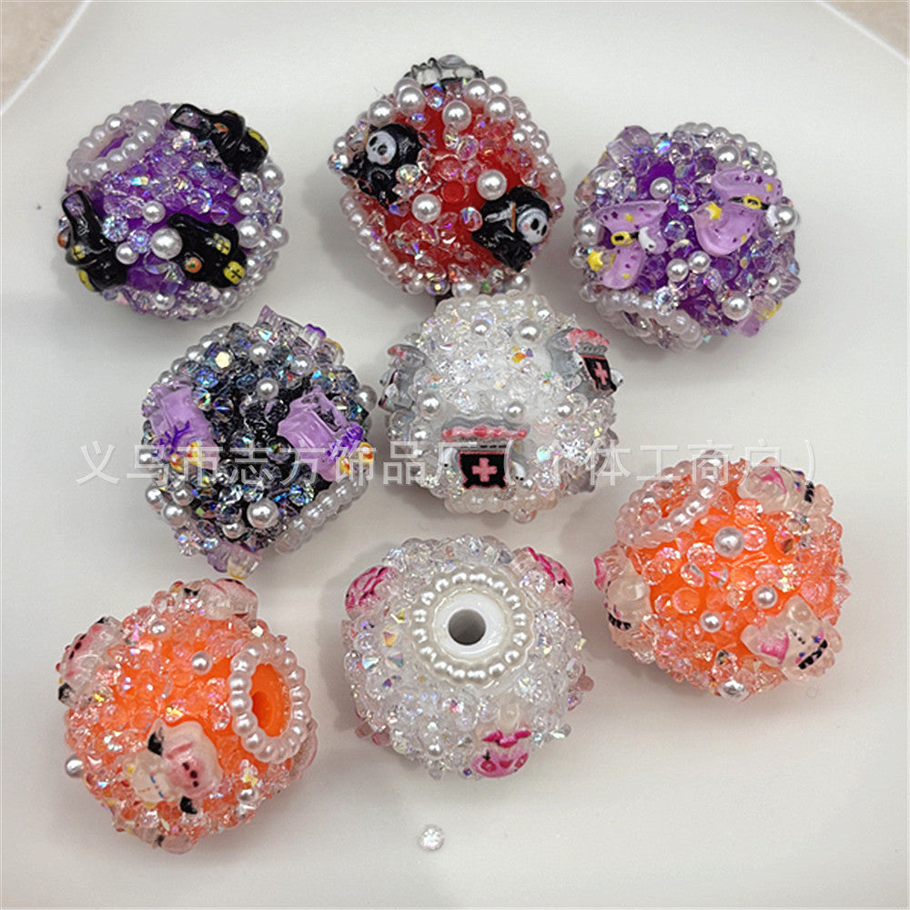 Wholesale 30pcs/pack flower ball DIY beaded